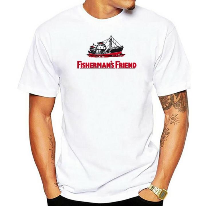 fishermans-เสื้อโลโก้เพื่อนเสื้อคอตตอน100-คอกลมพิมพ์ลายแฟชั่นเสื้อคอกลมใหม่ฤดูร้อนขายส่งราคาถูกเสื้อยืดตลก