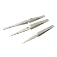 Stainless Steel Tweezers Cross Reverse Round Head Reverse Fork Nie Pointed labor-Saving Pinch Fixed Self-locking Clip Philately