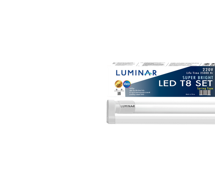 ชุดเซ็ท LED นีออน T8 9W LUMINAR 1050 lumen DAYLIGHT