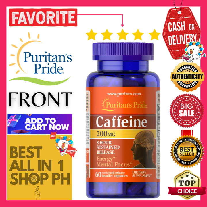 Puritan's Pride Turmeric 800 Mg-200 Capsules Puritan's Pride Caffeine 200 Mg 8-Hour Sustained Release, 60 Capsules