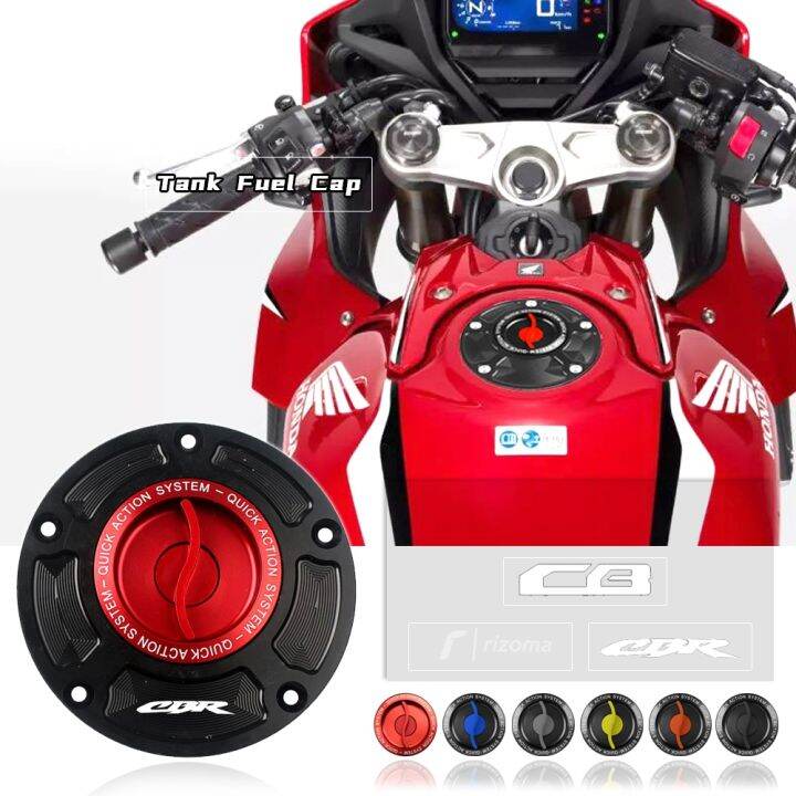 Keyless Racing Quick Release Motorcycle Tank Fuel Caps Case Gas for