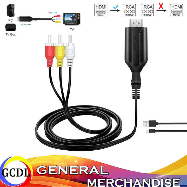 HDMI to RCA Converter HDMI to AV Video Audio Adapter Up to 4K30hz