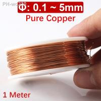 100 Pure Copper Wire T2 Copper Coil Conductive Copper Wire Superfine Copper Wire 0.1 0.2 0.3 0.4 0.5 1.0 1.5 2.0 5mm 1/5M