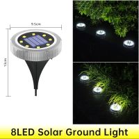 ₪㍿✗ Solar Power Disk Light Outdoor Garden Solar Underground Light Deck Light Spotlight Buried Led Lamp Garden Landscape Decoration