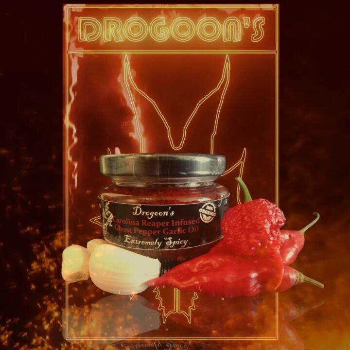 Z.eat Carolina reaper infused Ghost Pepper Chili Garlic oil 120mL Chili