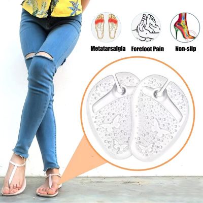 Silicone Forefoot Insert Metatarsal Pads for Heels Sandals Flip Flops Non-slip Pain Relief Foot Pads Gel Insoles for Shoes Women Shoes Accessories