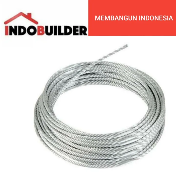 Kawat Seling Galvanis Mm Per Meter Tali Seling Wire Rope Lazada Indonesia