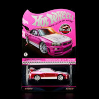 S46 โมเดลรถเหล็ก Hotwheels nissan skyline GT-R (BNR34) 2023 RED LINE CLUB ลิขสิทธิ์แท้ Hot wheels