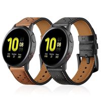 ❀ สายนาฬิกาหนังสำหรับ Samsung Galaxy Watch Active 2 40 มม.44 มม.GT 2 42 มม.Galaxy นาฬิกา 42 41mmReplacement Band 20 มม.