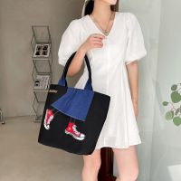 Han edition high-capacity canvas bag languid is lazy wind hitting scene hand carry single shoulder bag shopping shopping bag contracted the canvas bag -Y230520