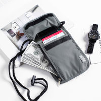 Shoulder Document Bag Cross Body Document Bag Multifunctional Card Holder Passport Bag RFID Neck Hanging Bag