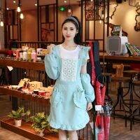 Princess fashion apron kitchen cooking single household ms corset overalls cafe double apron