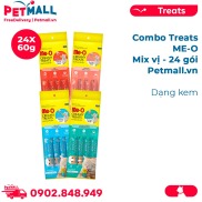 Combo Treats ME-O Mix vị 60g - 24 gói - Dạng kem Petmall