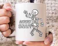 Awww Snap Mug, Funny Arm Injury Coffee Mug, Recovering Cup For Men And Women, Broken Arm, Broken Bone Injury, Arm Surgery, Skele
