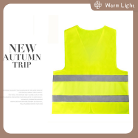 Warm Light Family Neon Security SAFETY Vestการมองเห็นสูงแถบสะท้อนแสงสีส้มและสีเหลือง