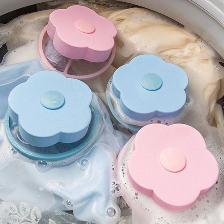 a-shack-ถุงกรองเครื่องซักผ้าทำความสะอาดที่ปัดฝุ่น-เส้นผมรูปทรงดอกไม้-bola-laundry-ถุงตาข่ายทำความสะอาดแบบลอย