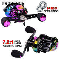 PROBEROS Ultralight โลหะเหยื่อล่อตกปลา Reel 10BB 7.2:1 Sea Fishing Tackle แม่เหล็กลากสูงสุด22LB เหยื่อกีฬากลางแจ้ง DW129