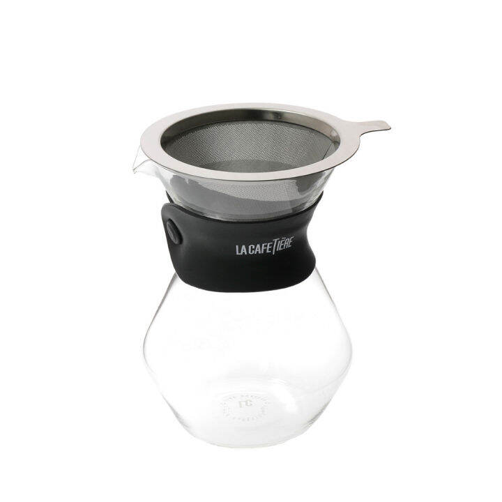 la-cafetiere-glass-coffee-dripper-pot-glass-carafe-amp-permanent-stainless-steel-filter-โถแก้วกาแฟดริป