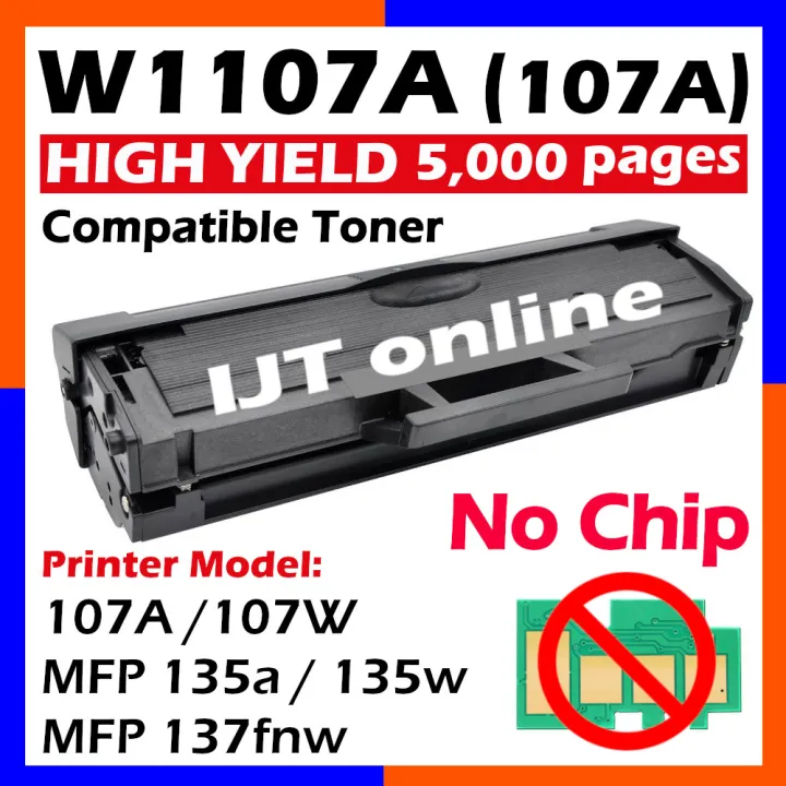 EXTRA HIGH YIELD 5000pages Compatible to HP W1107A 107A Cartridge ...