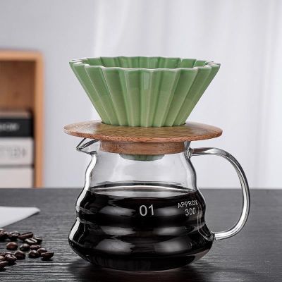Cold Brew Coffee Maker Coffee Set Ceramic V60 Coffee Filter Cup Cloud Pot Coffee Coffeepot Multi-Color Coffee Funnel