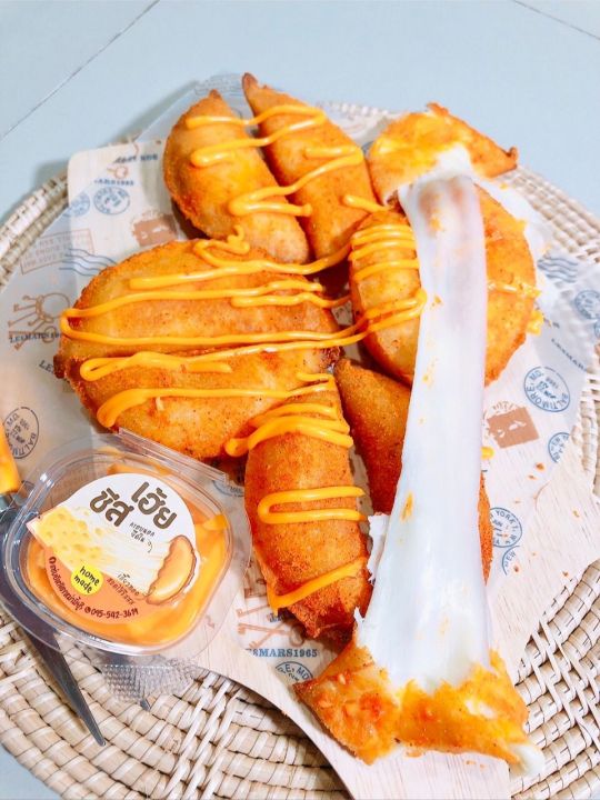 เกี้ยวชีสโฮมเมดhey-cheese-เฮ้ยชีสของแท้100-เกี้ยวสอดใส้ชีสเน้นๆกัดตรงไหนก็โดนชีสอร่อยเต็มคำ-แป้งบาง-ไม่เลี่ยน-ไม่มีส่วนผสมของมันบด-เจอมันบดยินดีคืนเงิน