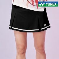 Yonex Yonex ชุดชุดกีฬาแบดมินตันกระโปรงสั้นของผู้หญิงชุดเล่นเทนนิสสองชิ้นปลอมแห้งเร็ว2023ใหม่