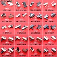 10x Slide Switch Micro Power Toggle Switch Single and Double row Direct inserted Horizontal Sliding 2/3 Gear 1P2T 2P2T 1T3P 2P4T