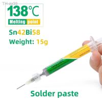 ♞ New Type Low Temperature Lead-free Syringe Smd Solder Paste Flux for Soldering Led Sn42Bi58 Repair Welding Paste Tool