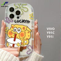 เคสโทรศัพท์กันกระแทก JieFie การ์ตูน SpongeBob Y91C เคสสำหรับ VIVO/Y91i น่ารักรูปดาวพายชานมสบู่