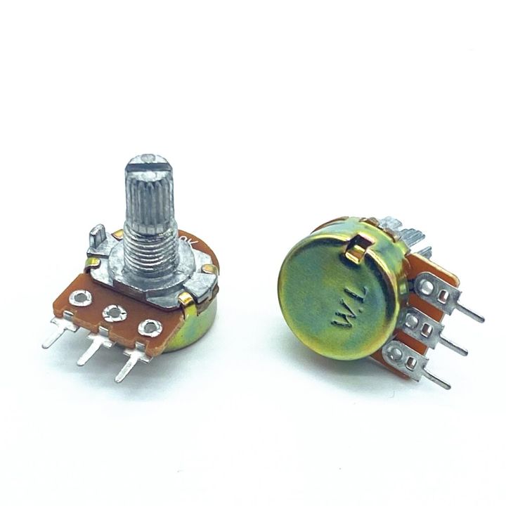 WH148 Linear Potentiometer 15mm Shaft With Nuts And Washers 3pin WH148 B1K B2K B5K B10K B20K B50K B100K B250K B500K B1M Guitar Bass Accessories