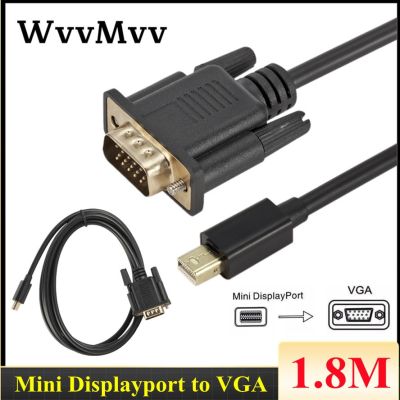 Kabel MINI Displayport Ke VGA 1.8M DP Ke VGA Adapter Converter Kabel DP Laki-laki Ke VGA Laki-laki untuk HP Dell Asus Lenovo PC Laptop