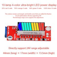 ZZOOI 4-color LED Battery Capacity Indicator Module 10 Level Battery Tester Indicator Electricity Meter for Lithium Lead-acid Battery