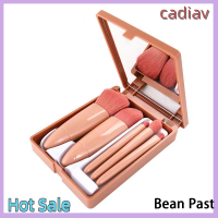 ของขวัญคริสต์มาส Cadiav 5ชิ้นชุดชุดแต่งหน้าชุดเล็กกระจกแปรงนุ่มฟูแป้งคอนซีลเลอร์เครื่องสำอางรองพื้นอายแชโดว์คาบุกิเครื่องมืออุปกรณ์ความงาม Blending Beauty