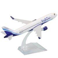 โมเดลเครื่องบิน B737ขนาด16ซม. 1:400พร้อมฐานอัลลอยเครื่องบินโมเดลของเล่นอินเดียครามสายการบิน737ของเล่นจำลองเครื่องบิน