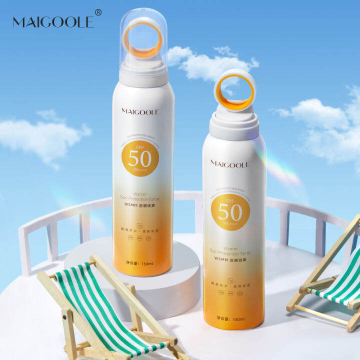 พร้อมส่ง-aichun-จริงสเปรย์กันแดดสเปย์ฉีดผิวขาวสเปรย์กันแดดปรับผิวขาวใส-สเปรย์สเปรย์กันแดดปรับผิวขาว-สเปรย์กันแดด-150ml-ครีมกันแดดuv-spf50-pa-กันน้ำกันเห่งือ-อ่อนโยนและ-เคือง-สเปย์กันแดด-สเปร์ยผิวขาว-ส