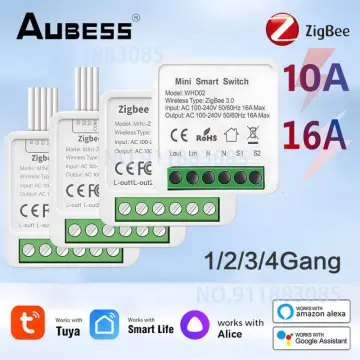 SMATRUL 16A ZigBee Relay Switch 2 Gang 2 Way Smart Switch
