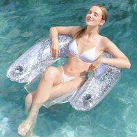 ♤▩ ลอยน้ำ Hammock Recliner PVC Inflatable Float Lounger Pool Air Mattress เก้าอี้เตียงลอยฤดูร้อนว่ายน้ำของเล่นปาร์ตี้