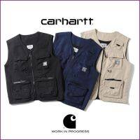 Carhartt เสื้อกั๊กกันลมแบบเสื้อโค้ทแขนกุดหลวมสำหรับผู้ชายและผู้หญิง