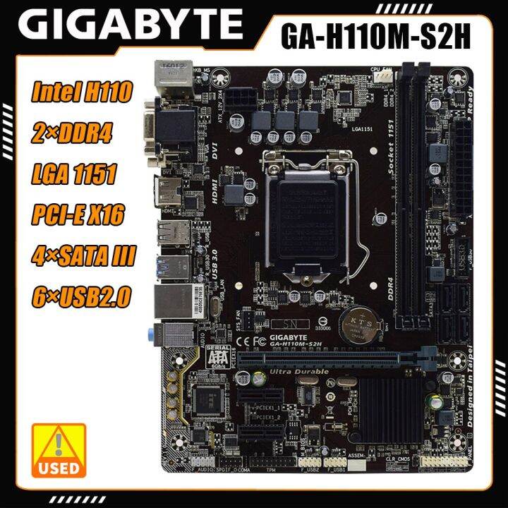 GIGABYTE GAH110MS2H Motherboard Intel H110 Chipset Support LGA1151