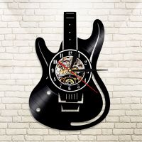 LED Wall Clock Modern Design Music Vinyl Recor Theme Guitar Clock Wall Watch Home Decor Musical Instruments Gift For Music Love