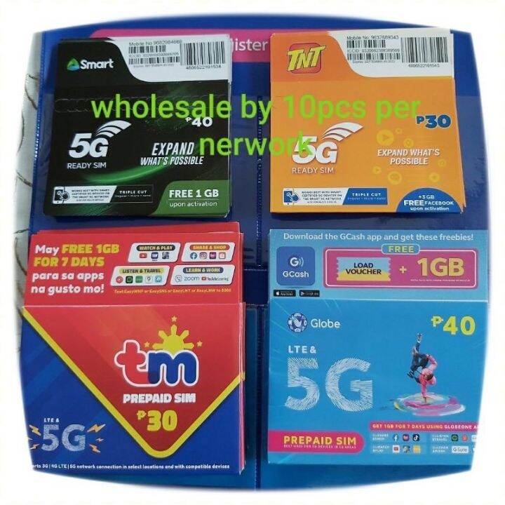 sim cards smart tnt sun globe tm by 10pcs wholesale Lazada PH