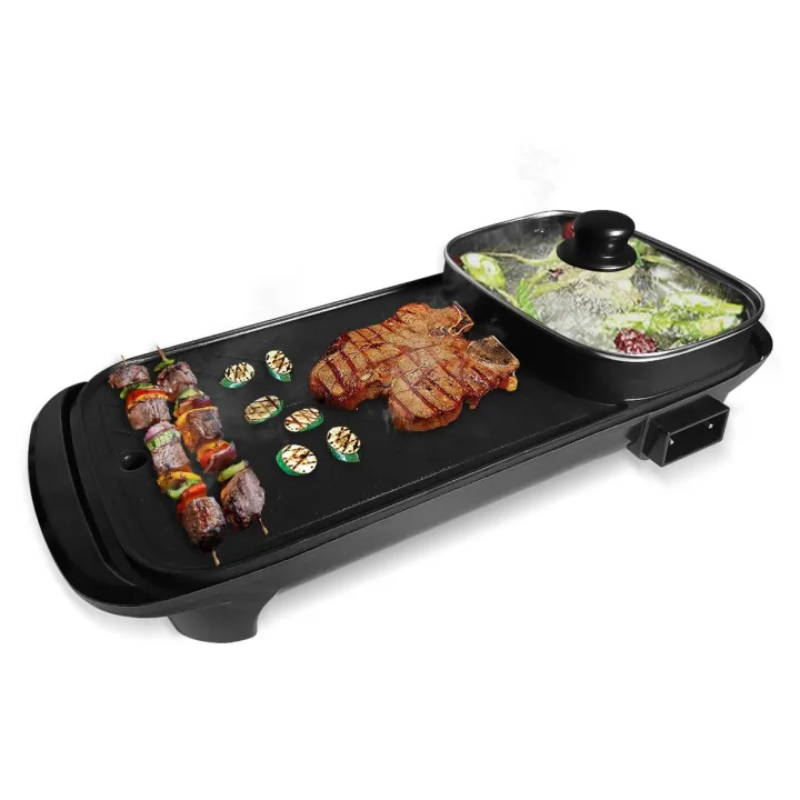 StarHome 2-in-1 Korean Electric Barbeque Grill with Pot perfect for ...