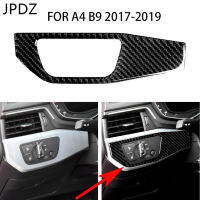 1Pcs Carbon Fiber Car Interior Decoration, Headlight Switch Panel Decoration Suitable for Audi A4 B9 2017-2021 Car Stickers,