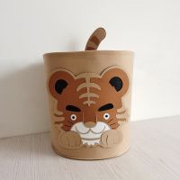 Baby Laundry Basket Cute Elephant Foldable Toy Storage Bucket Picnic Dirty Clothes Basket Box Canvas Organizer Cartoon Animal