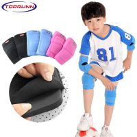 【hot】！ 1Pair Kid Adjustable knee BraceThickened Padded Sponge Knee pad Elastic support for FootballDanceSkatingSports