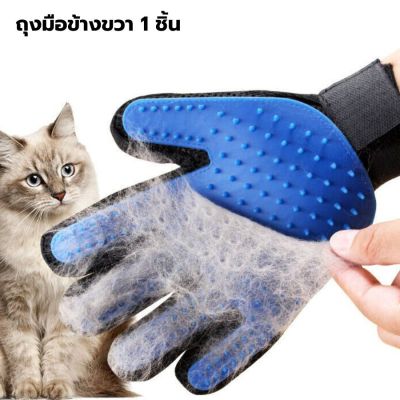 ถุงมือแปรงขนสัตว์เลี้ยง ถุงมือหวีขน หวีขนแมว หวีขนสุนัข แปรงขนสุนัข อุปกรณ์แปรงขนแมว สายรัดข้อมือปรับได้ สะดวก ทำความสะอาดง่าย Petitz