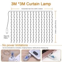 ไฟสาย LED ประดับเทศกาลคริสต์มาสแบบไฟ Led พวงมาลัยผ้าม่าน D11-5