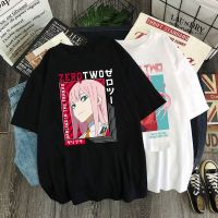 Darling In The Franxx Japanese Anime Tshirt Men Kawaii Cartoon Zero Two T Shirt Manga Graphic Tees