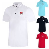 Malbon Hot selling golf clothing mens short-sleeved quick-drying sweat-absorbing polo shirt loose elastic breathable sports jersey golf FootJoy ANEW Titleist Le Coq J.LINDEBERG▪✇