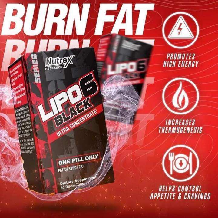 [ORIGINAL] Nutrex Lipo_6 Black Ultra Concentrate (60 Capsules) Fat burner, Lean Muscle, Energy